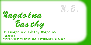 magdolna basthy business card
