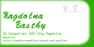 magdolna basthy business card